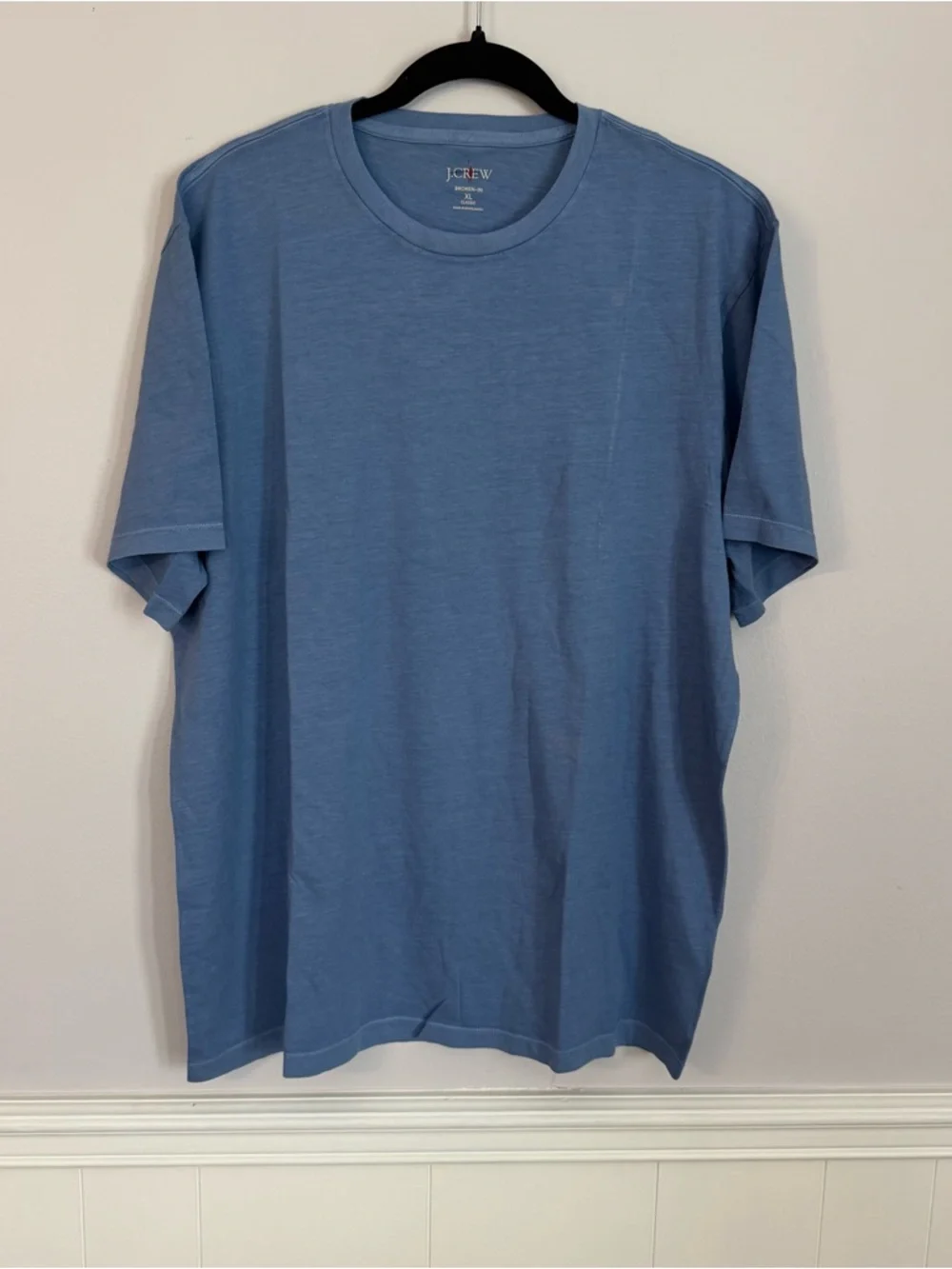 J.Crew Men’s Broken In Blue Classic Short Sleeve Crewneck Cotton Tee Sz XL NWT